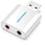Vention Tarjeta de sonido externa USB VAB-S13 2.1 canales con subwoofer, color plata